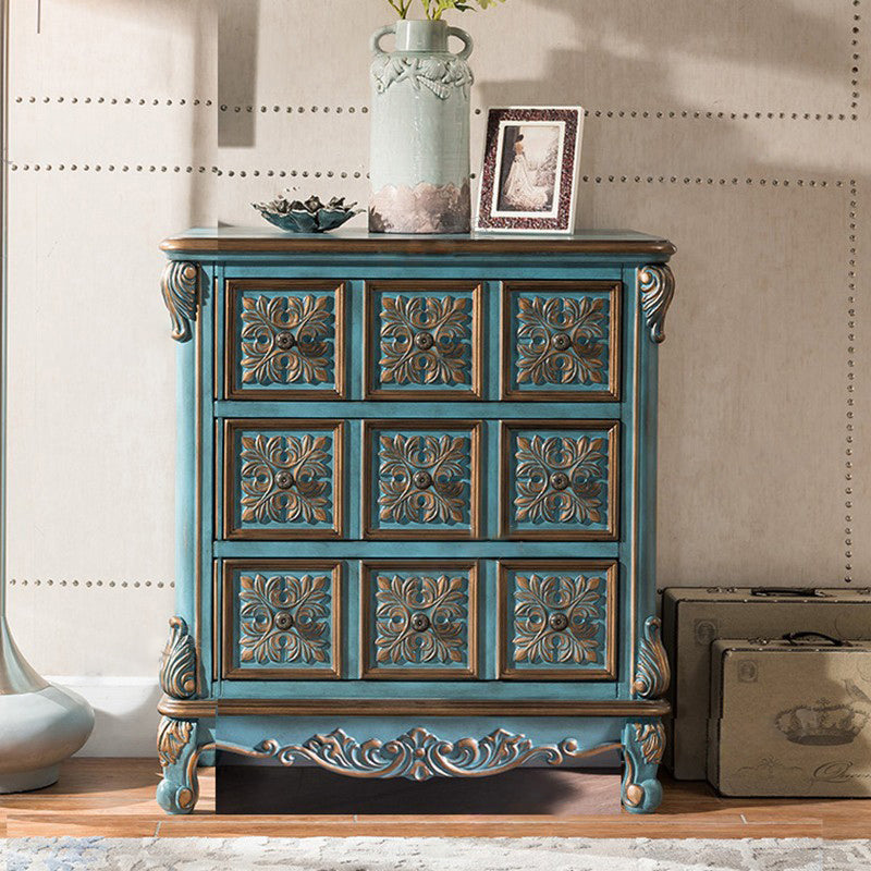 American Traditional Style Storage Chest Vertical Wood Dresser with Multi Drawers