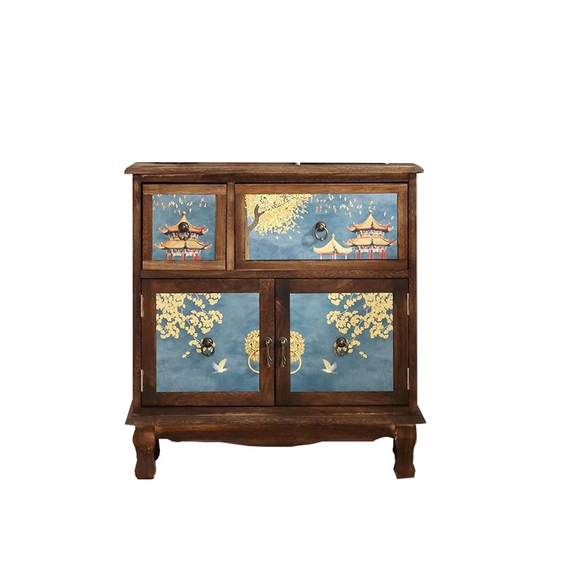 Traditional Style Storage Chest Vertical Wood Dresser with Drawers