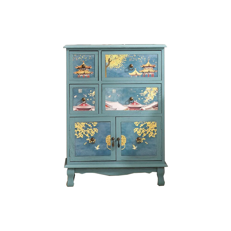 Traditional Style Storage Chest Vertical Wood Dresser with Drawers