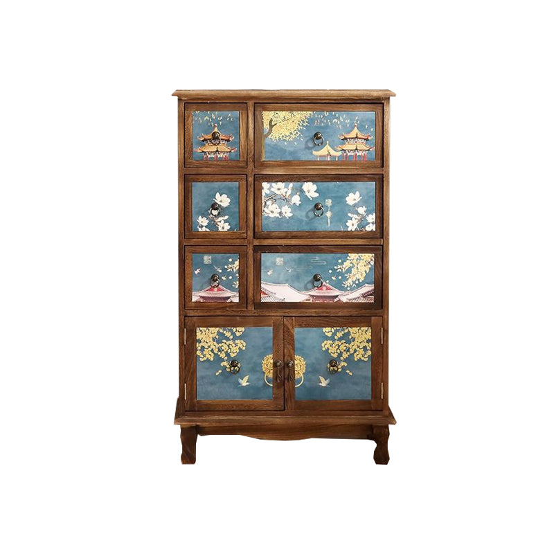 Traditional Style Storage Chest Vertical Wood Dresser with Drawers