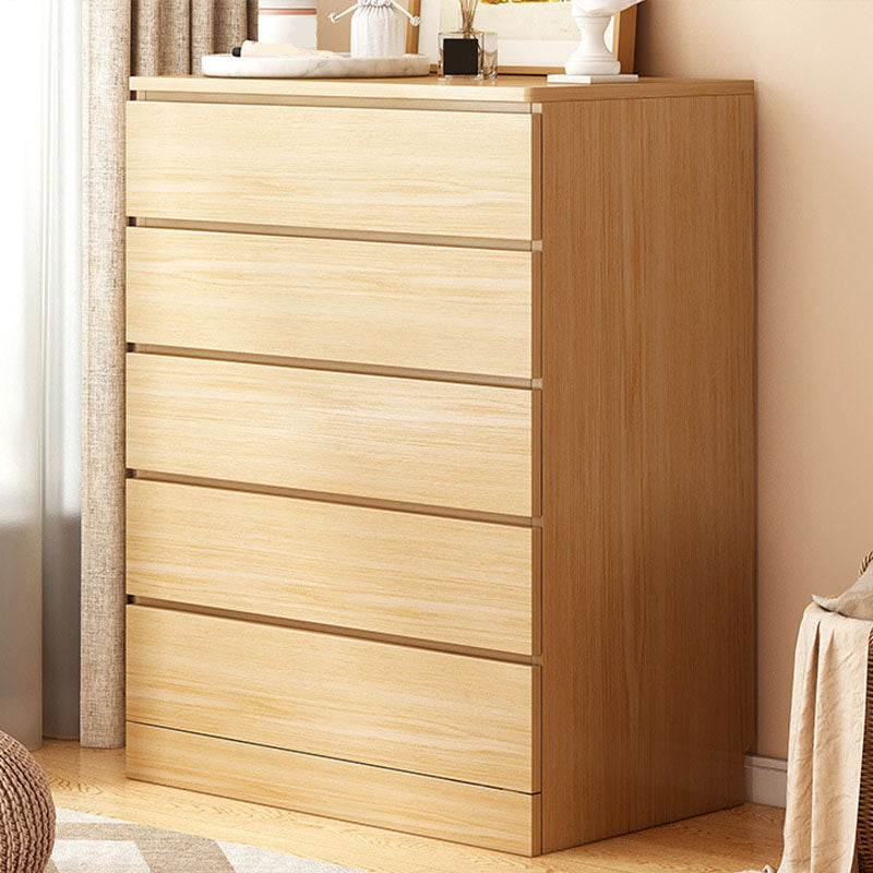 Modern Style Storage Chest Vertical Wooden Dresser with Drawers