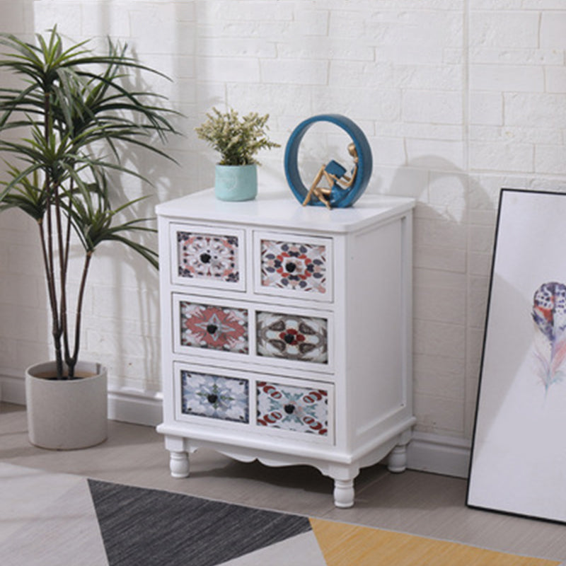 Traditional Style Solid Wood Storage Chest Vertical Dresser with Drawers