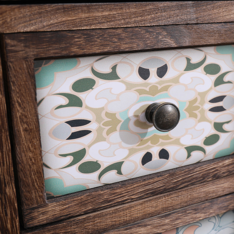 Traditional Style Solid Wood Storage Chest Vertical Dresser with Drawers