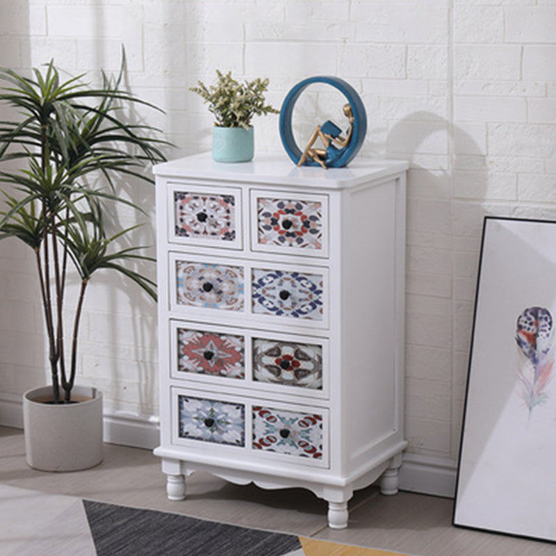 Traditional Style Solid Wood Storage Chest Vertical Dresser with Drawers