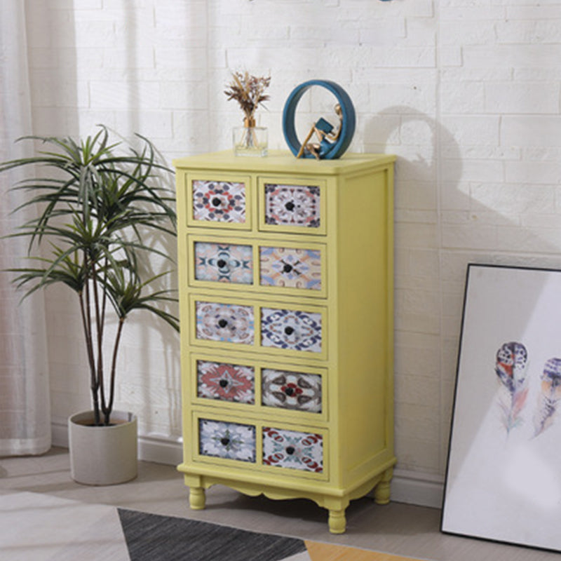 Traditional Style Solid Wood Storage Chest Vertical Dresser with Drawers