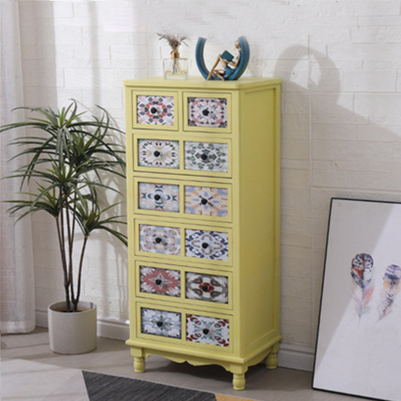 Traditional Style Solid Wood Storage Chest Vertical Dresser with Drawers