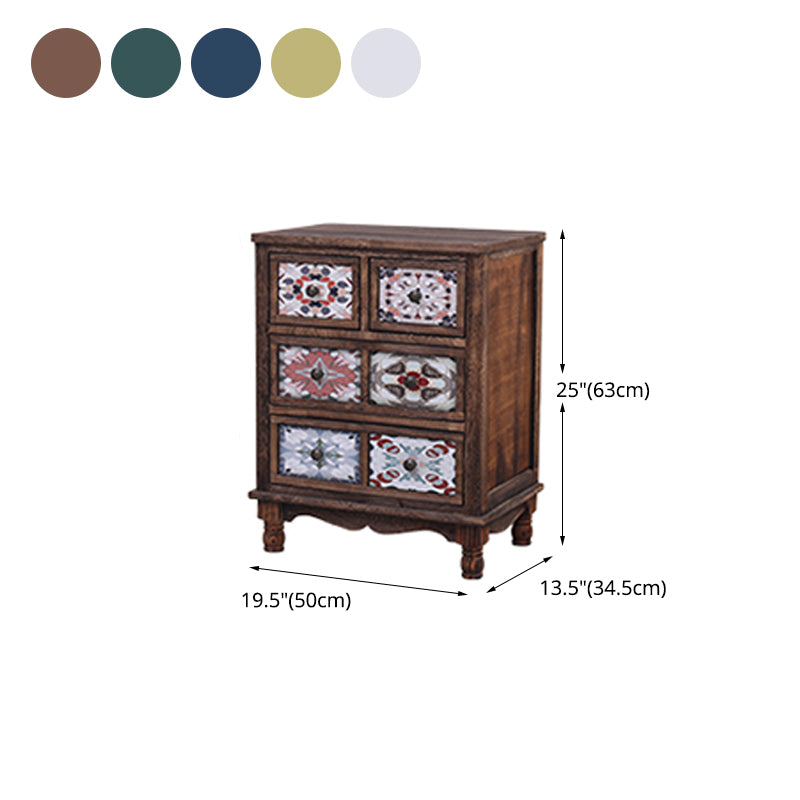 Traditional Style Solid Wood Storage Chest Vertical Dresser with Drawers