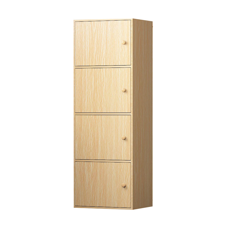 Modern Engineer Wood Bookshelf Closed Back Bookcase with Door for Home Office