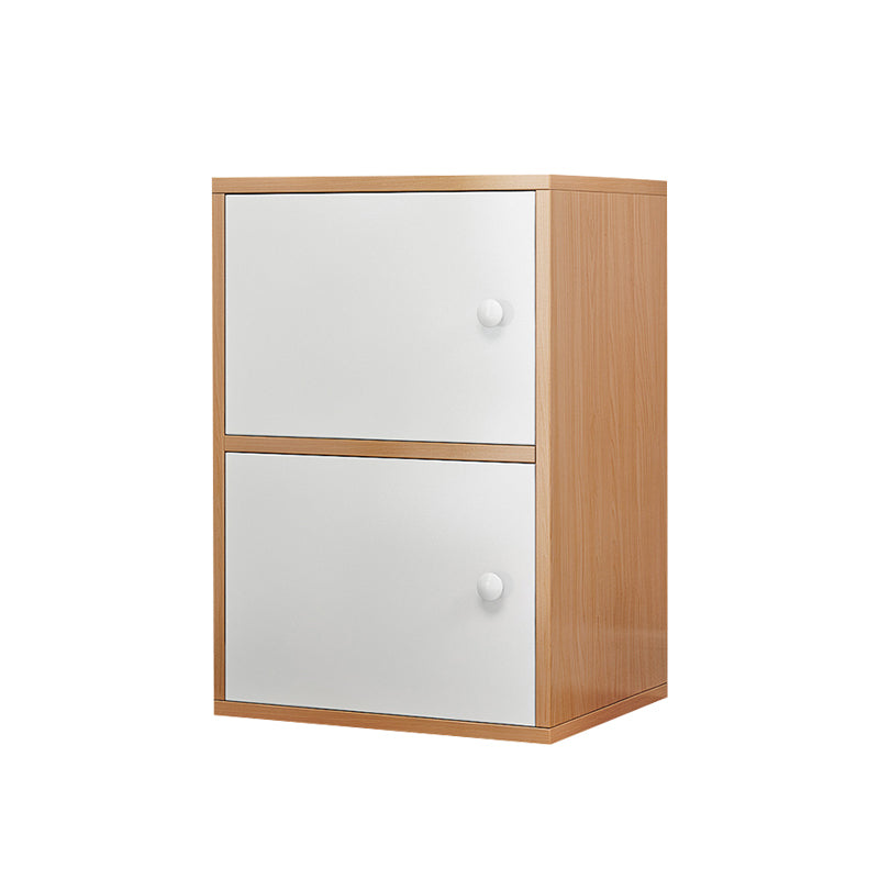 Modern Engineer Wood Bookshelf Closed Back Bookcase with Door for Home Office