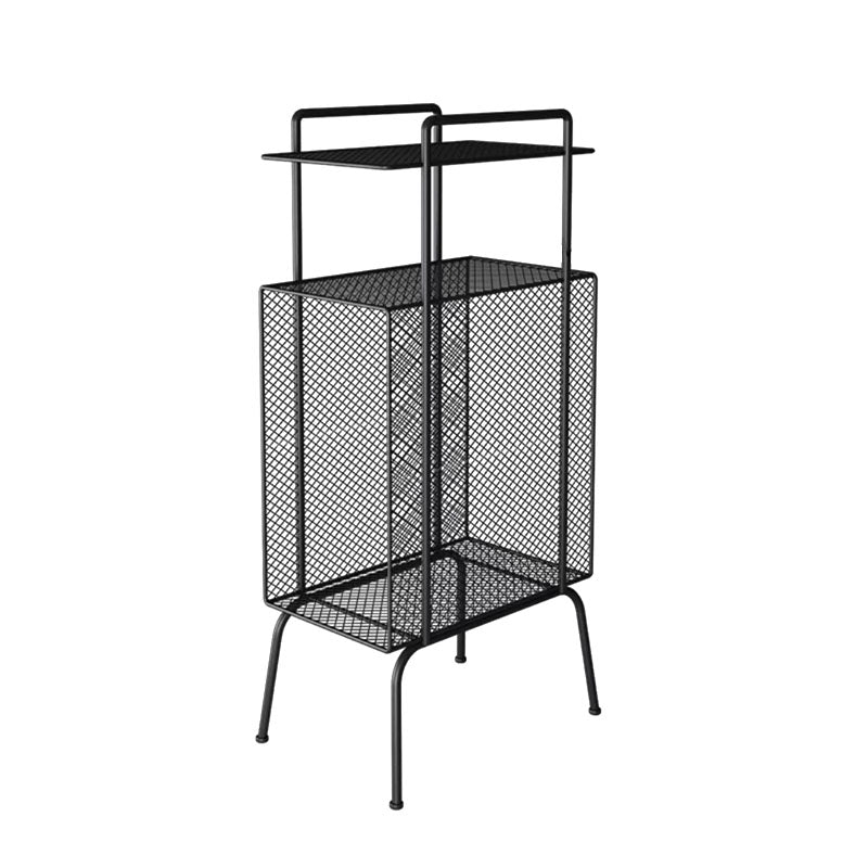 27.5"H Contemporary Style Bookcase Metal Open Back Bookshelf for Home