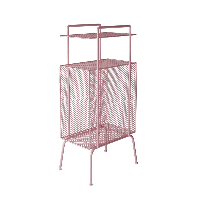 27.5"H Contemporary Style Bookcase Metal Open Back Bookshelf for Home