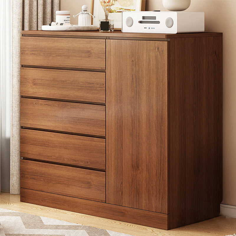 16" W Wooden Chest Modern Style Storage Chest Dresser with Drawers and Doors