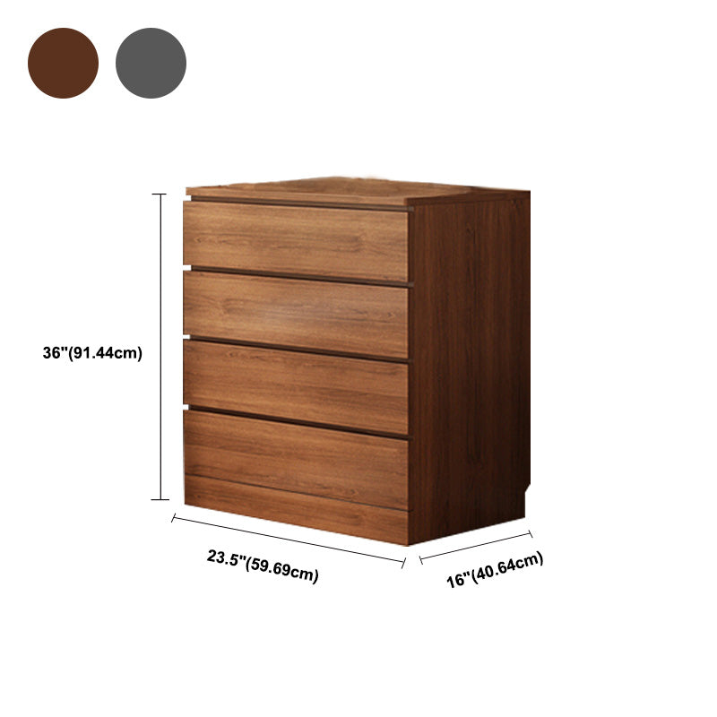16" W Wooden Chest Modern Style Storage Chest Dresser with Drawers and Doors