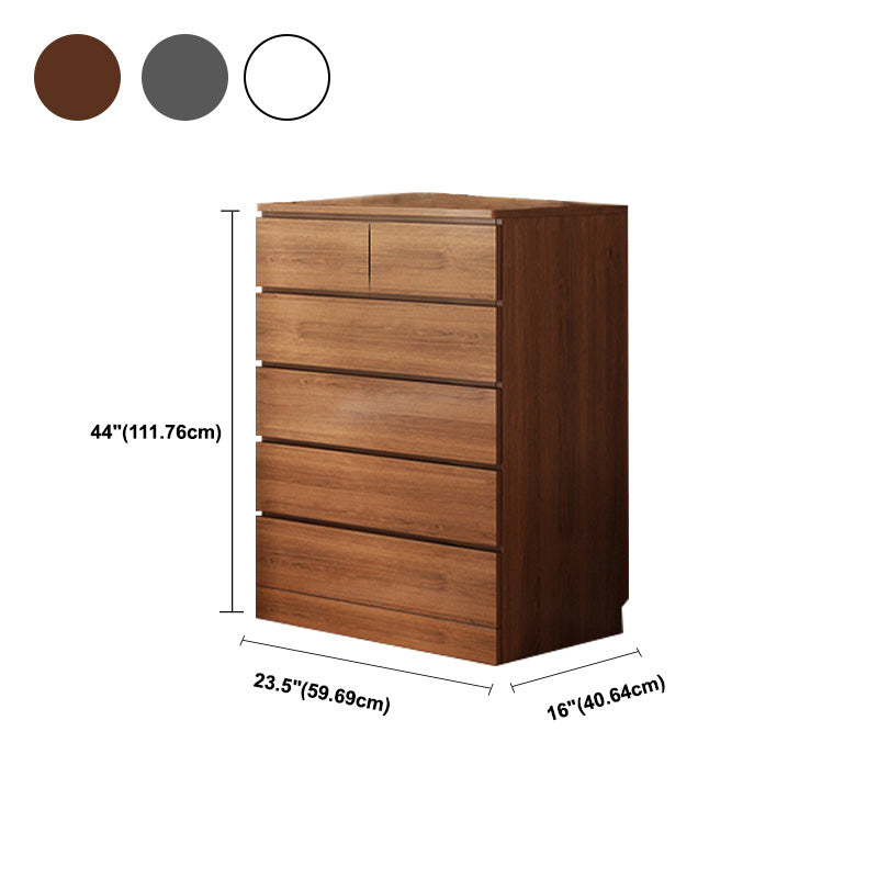 16" W Wooden Chest Modern Style Storage Chest Dresser with Drawers and Doors