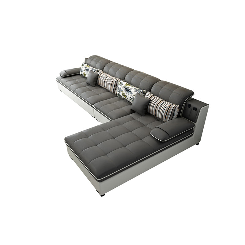 Pillow Top Arm L-Shape Right Hand Facing Sofa Furniture Sectionals