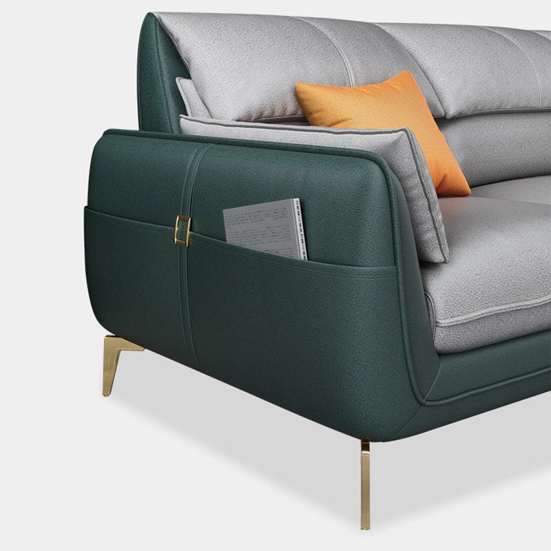 Scandinavian Pillow Wop Arm Sectional with Storage for Living Room
