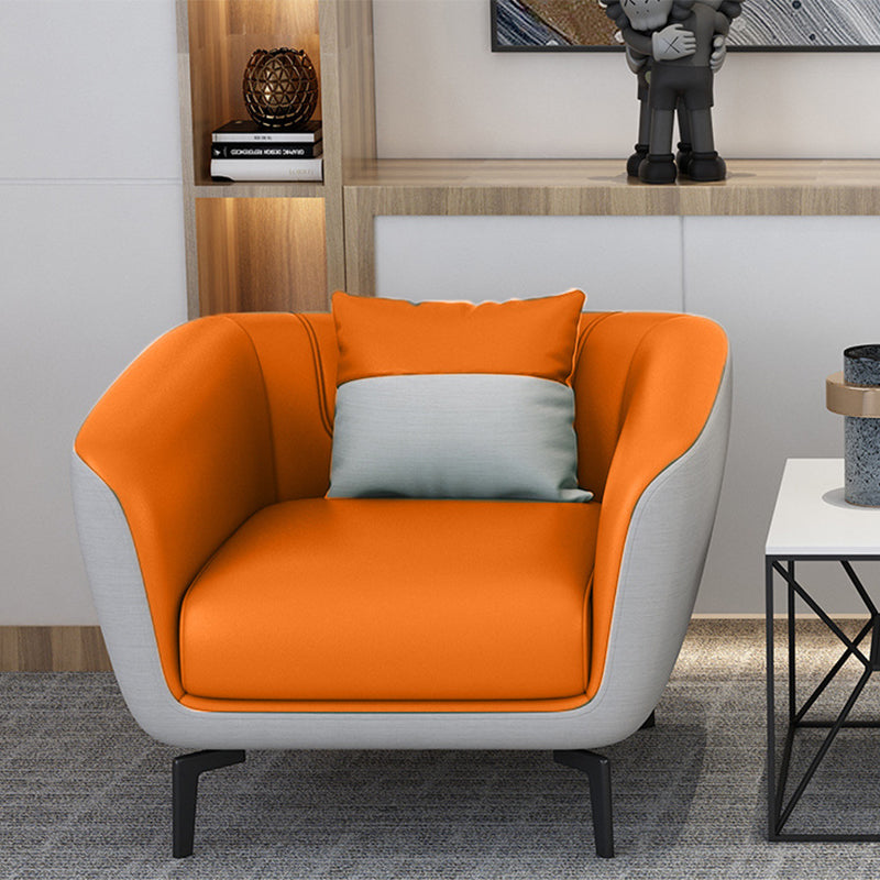 Faux Leather Tight Back Sofa Couch Standard Flared Arm Sofa Couch