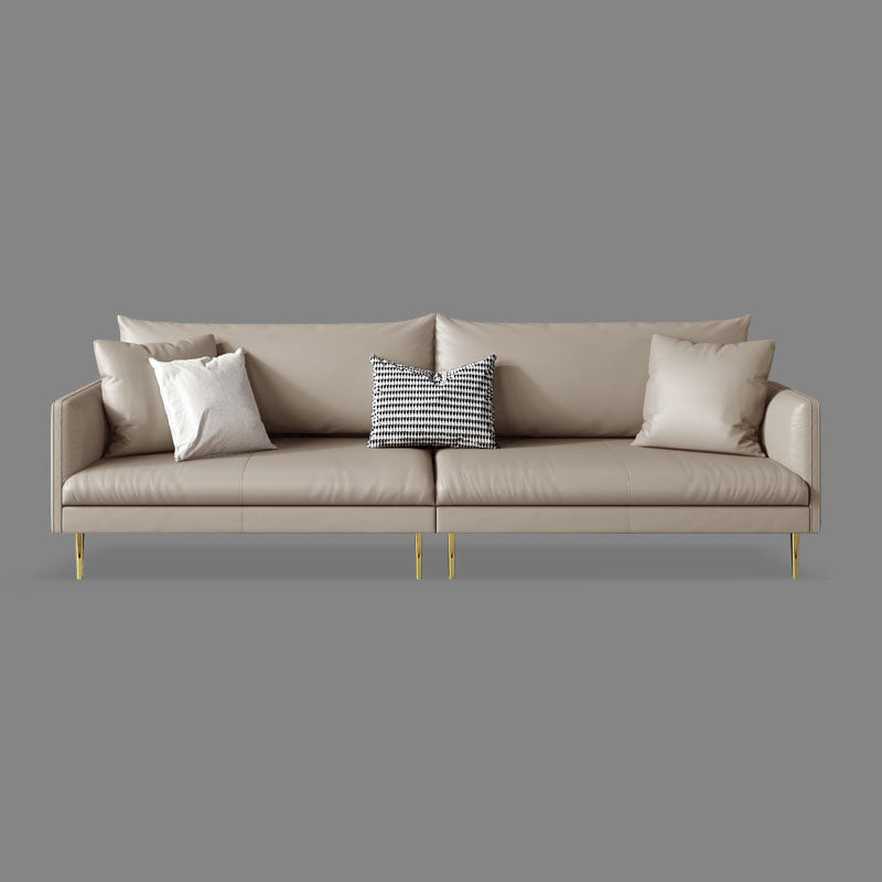 Stain Resistant Stationary 3-seater Square Arm Standard Cushions Sofa