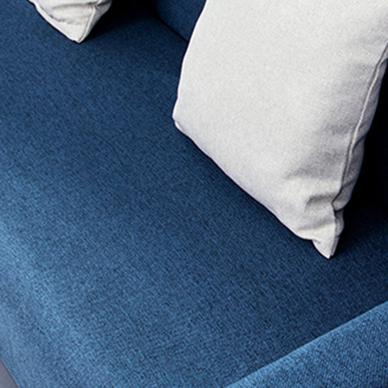 Cotton Blend Loose Back Square Arm Slipcovered Convertible Sofa Bed