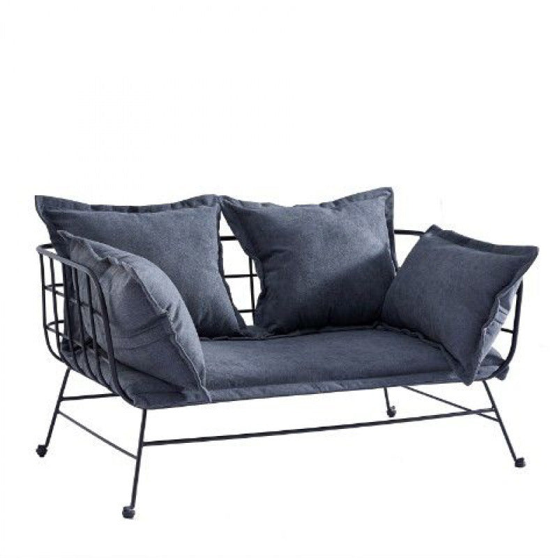 Golden Frame Velvet Loveseat with Pillow Top Arm for Apartment