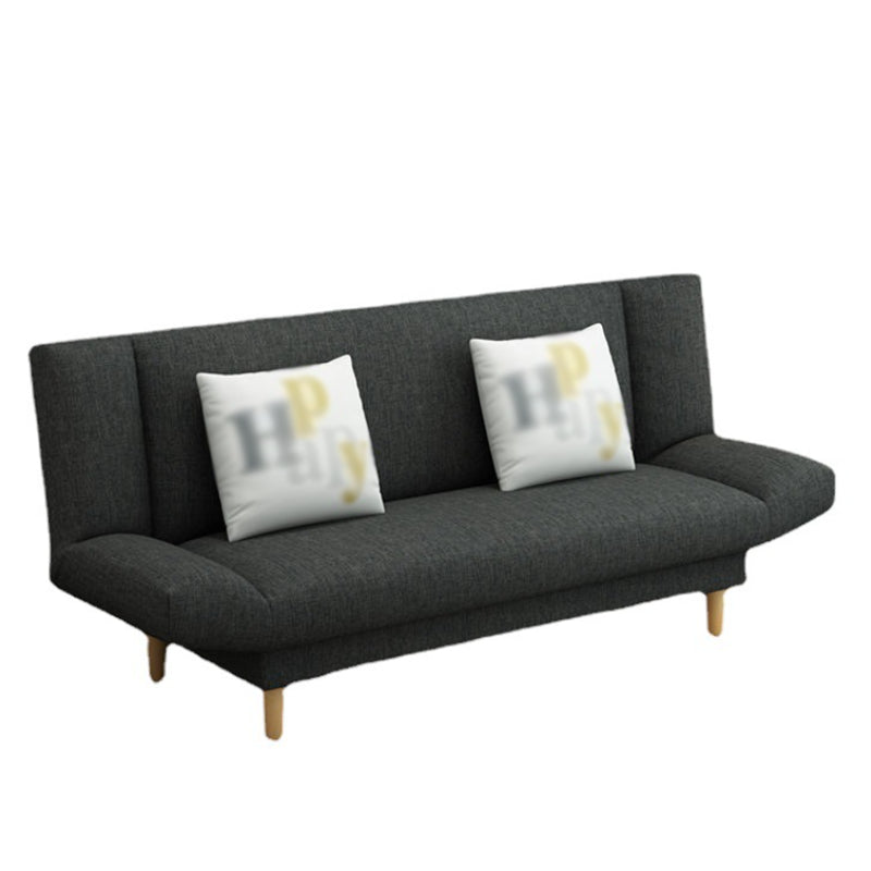 Linen Armless Sleeper with 2 Pillows Back for Apartment 29.53"