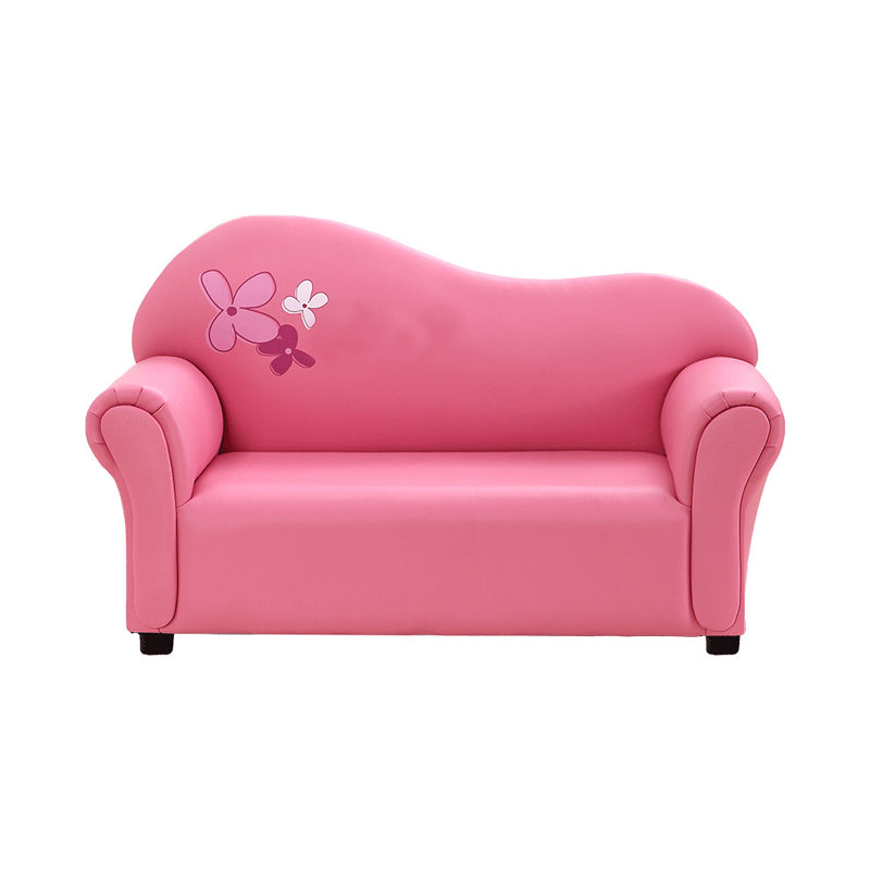 Faux Leather Tight Back Rolled Arm Stain Resistant Settee Bench