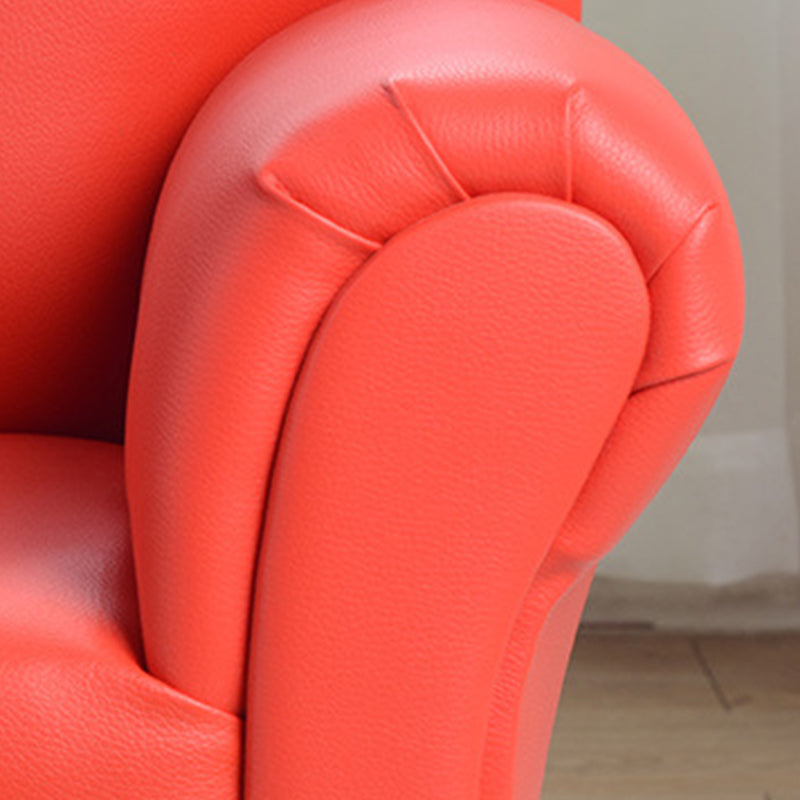 Faux Leather Tight Back Rolled Arm Stain Resistant Settee Bench