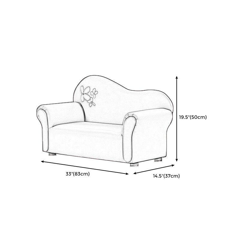 Faux Leather Tight Back Rolled Arm Stain Resistant Settee Bench