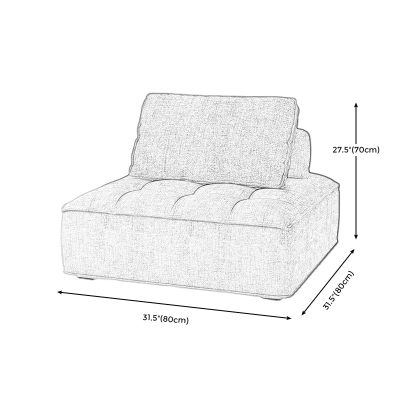 Linen Chair 31.4" L x 31.4" W x 27.5" H Armless Chair for Living Room