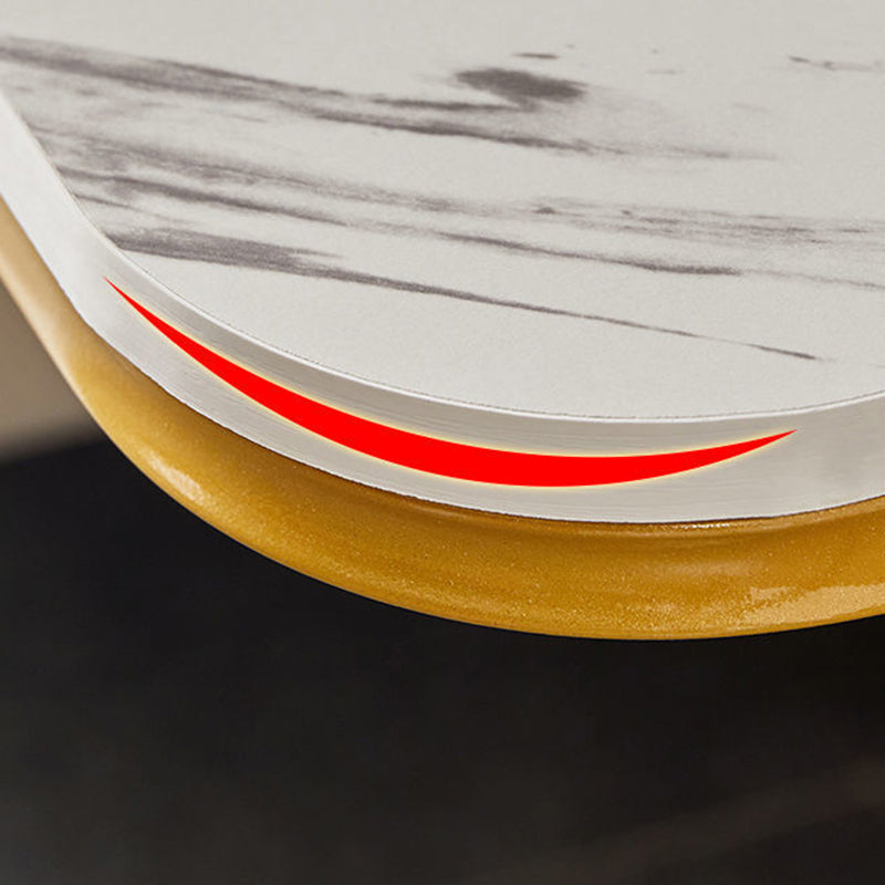 Modern Style Metal Base Manufactured Wood Top Rectangular Side Table