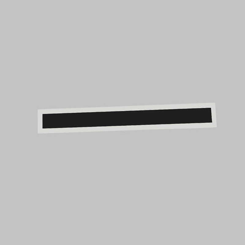 Linear Shape Metal Wall Light Modern Style 1 Light Wall Lighting Fixtures in Black