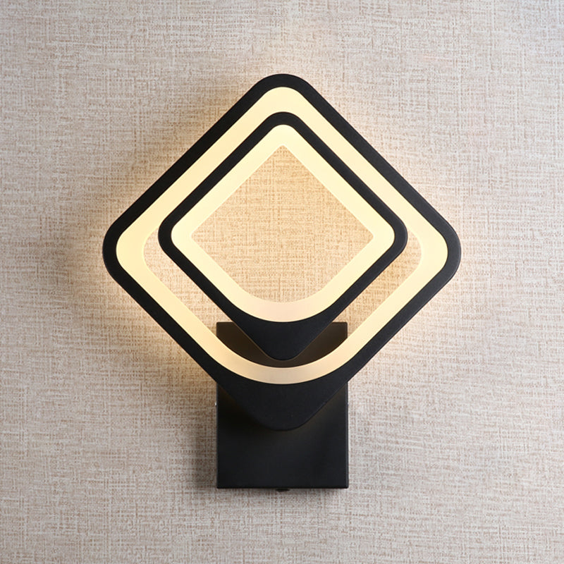 Contemporary Style Geometric Wall Lighting Ideas Metal 2 Lights Wall Lamps