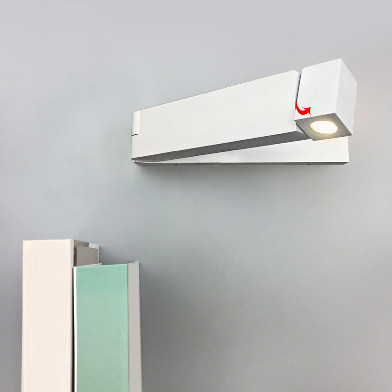 Metal Square Shape Wall Light Modern Style 1-Light Wall Mounted Light