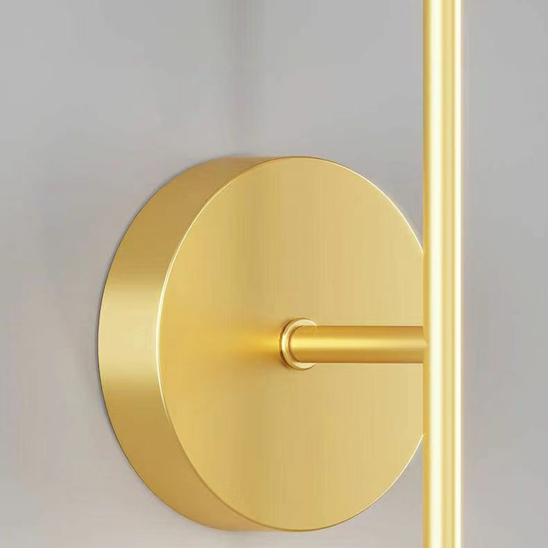 Light Luxury Style Aluminum Wall Light Glass Shade LED Wall Lamp for Bedroom