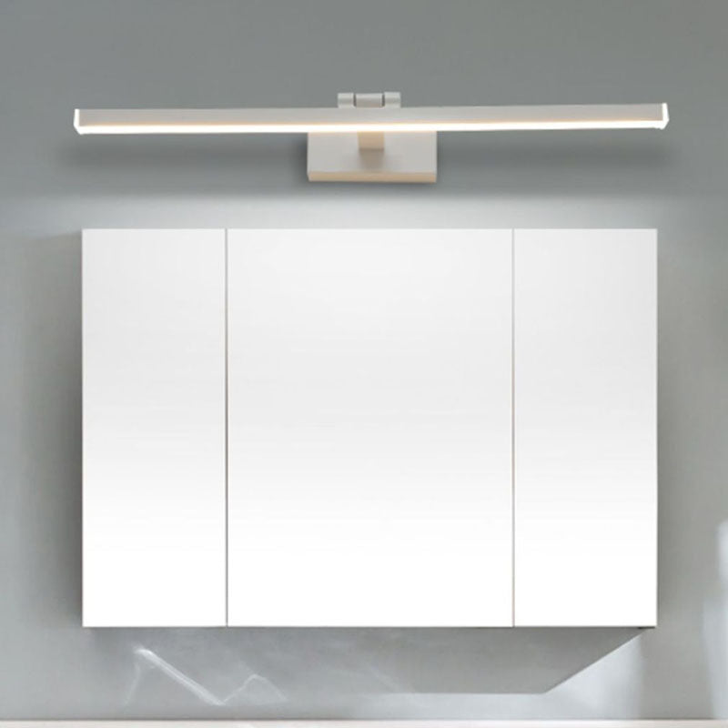 Modern Simplicity LED Wall Light Linear Shape Mirror Wall Lamp in White