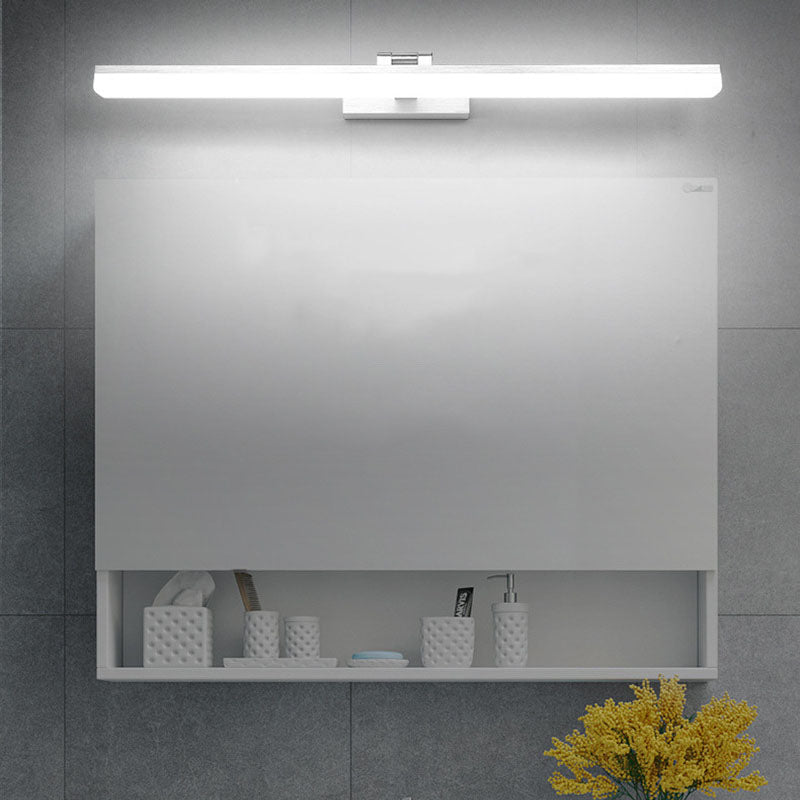 Modern Simplicity LED Wall Light Linear Shape Mirror Wall Lamp in White