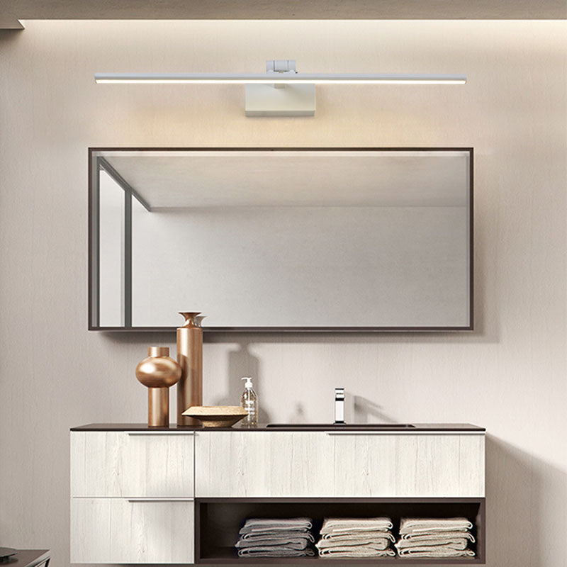 Modern Simplicity LED Wall Light Linear Shape Mirror Wall Lamp in White