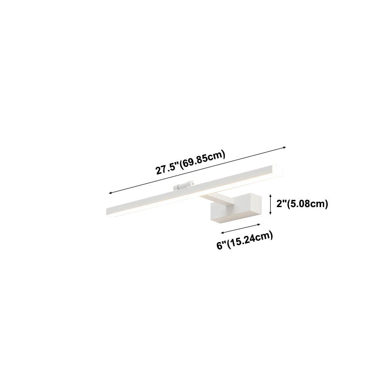 Modern Simplicity LED Wall Light Linear Shape Mirror Wall Lamp in White