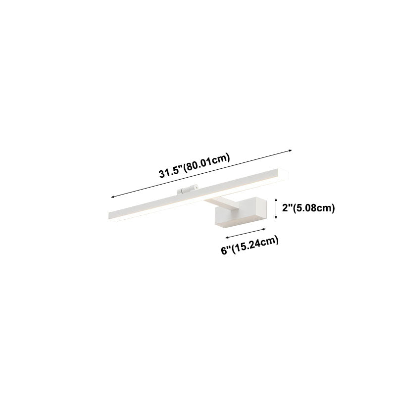 Modern Simplicity LED Wall Light Linear Shape Mirror Wall Lamp in White