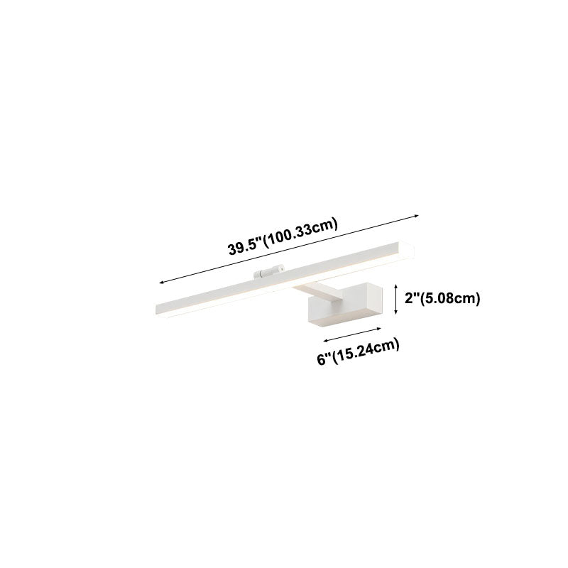 Modern Simplicity LED Wall Light Linear Shape Mirror Wall Lamp in White