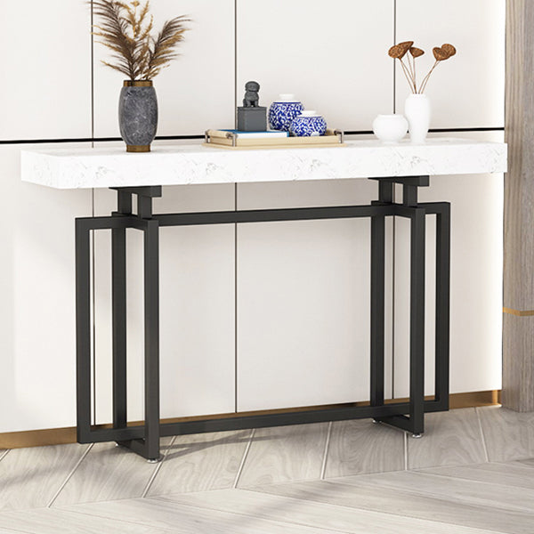 31.5" High Sofa Console Table with Marble Top Console for Hall