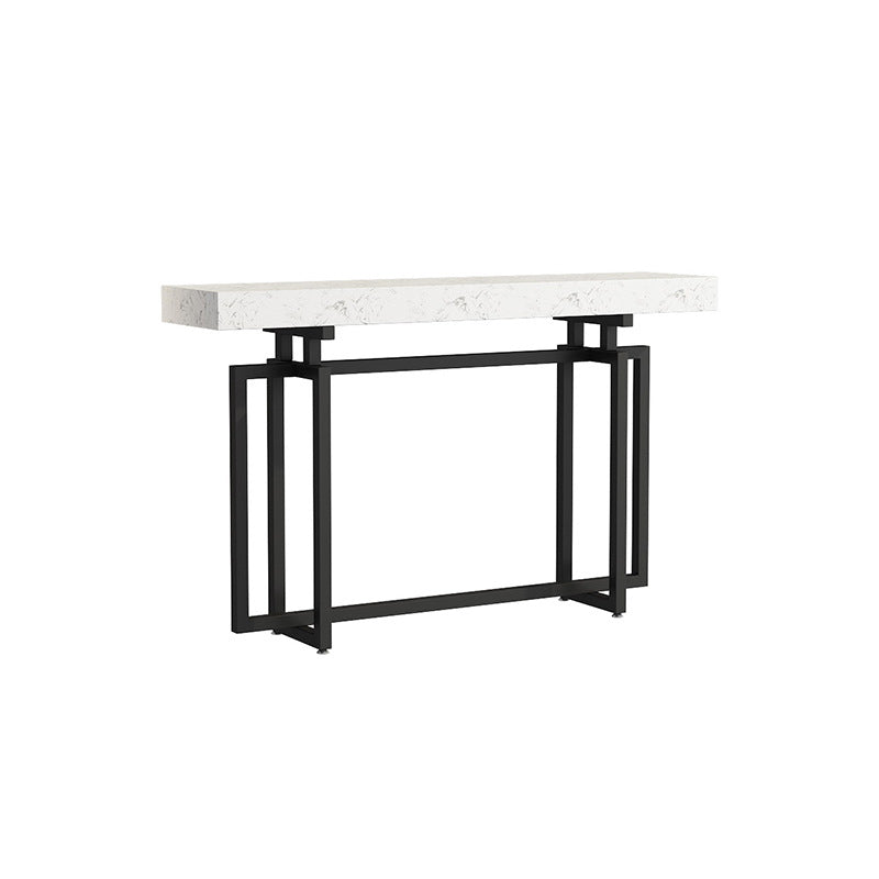 31.5" High Sofa Console Table with Marble Top Console for Hall