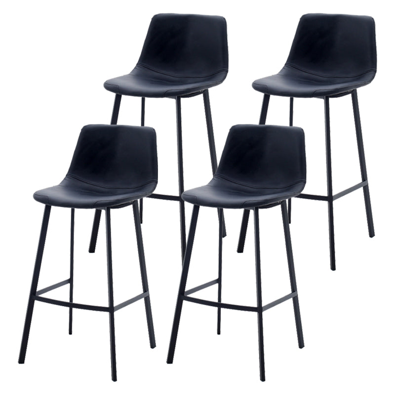 Industrial Style Barstool Indoor Black 4 Legs Bar Stool for Coffee Shop