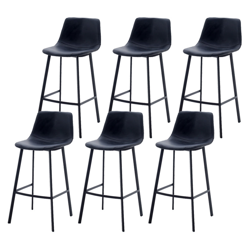 Industrial Style Barstool Indoor Black 4 Legs Bar Stool for Coffee Shop