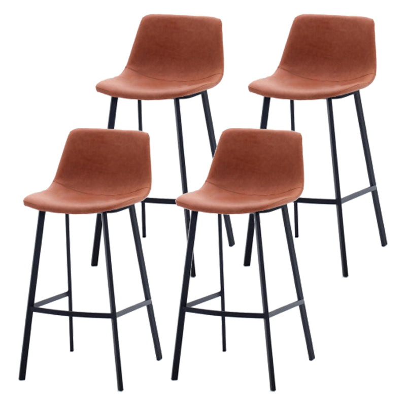Industrial Style Barstool Indoor Black 4 Legs Bar Stool for Coffee Shop