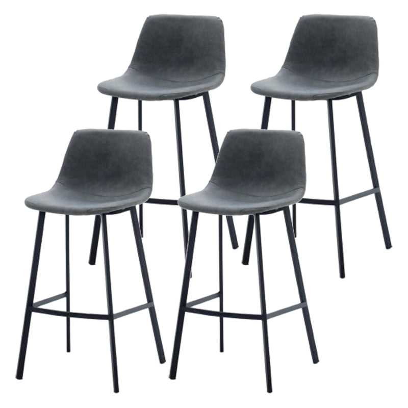Industrial Style Barstool Indoor Black 4 Legs Bar Stool for Coffee Shop