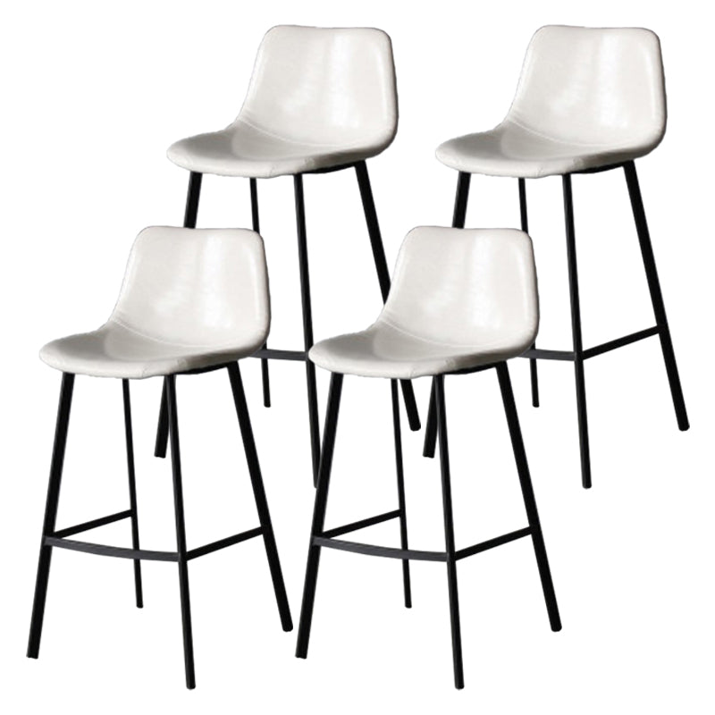 Industrial Style Barstool Indoor Black 4 Legs Bar Stool for Coffee Shop