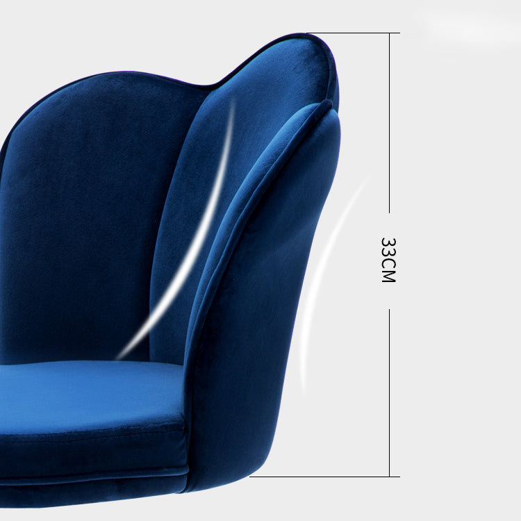 Modern Upholstered Swivel Stool Footrest Low Back Counter Chair with Metal Base