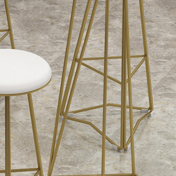 Traditional Luxury Bar Table Set 1/3/5 Pieces Counter Set with Metal Base