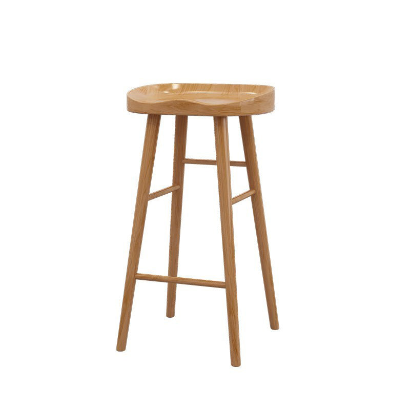 1/5/6/11 Pieces Modern Bar Table Set Rectangle Pine Wood Top Bistro Set with Footrest